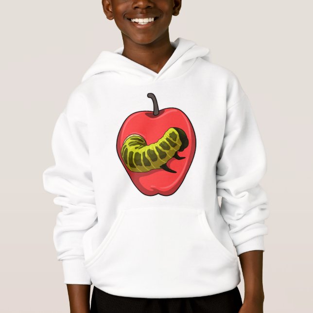 Caterpillar with Apple Hoodie (Front)