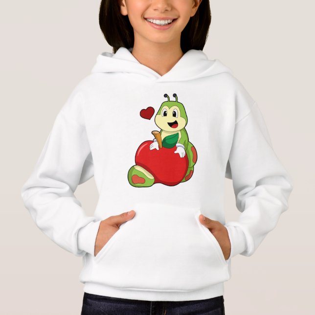 Caterpillar with Apple Hoodie (Front)