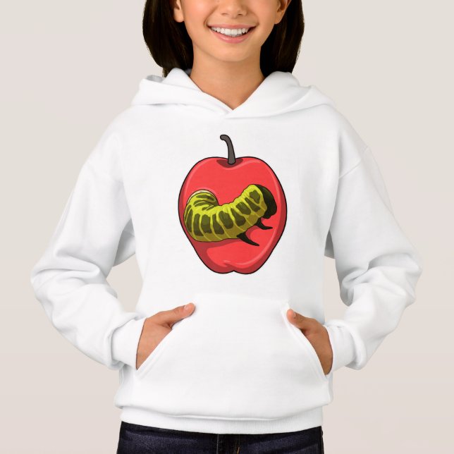 Caterpillar with Apple Hoodie (Front)