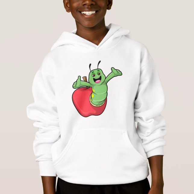 Caterpillar with Apple Hoodie (Front)