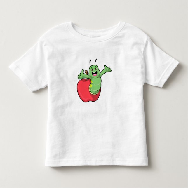 Caterpillar with Apple Toddler T-shirt (Front)