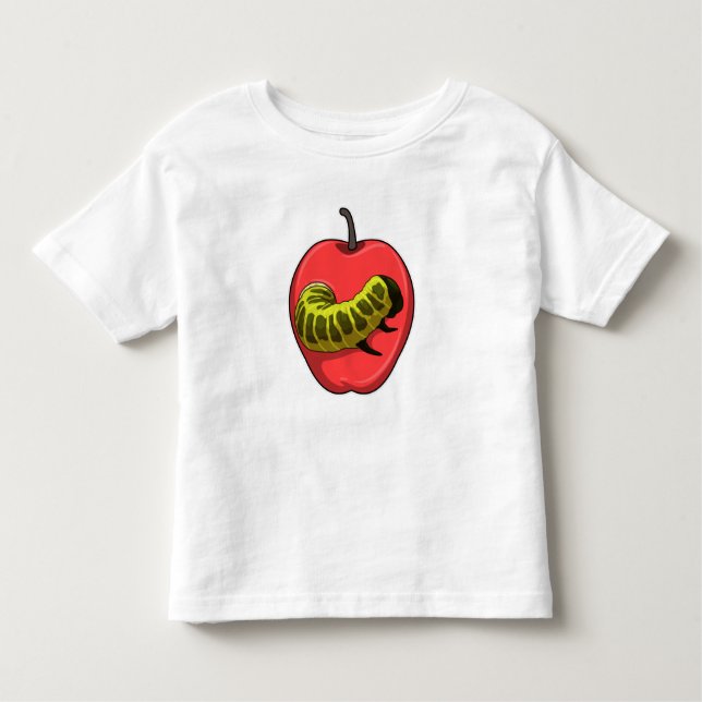 Caterpillar with Apple Toddler T-shirt (Front)