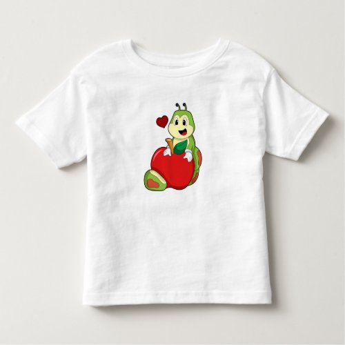 Caterpillar with Apple Toddler T_shirt