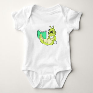 Caterpillar with Book Baby Bodysuit