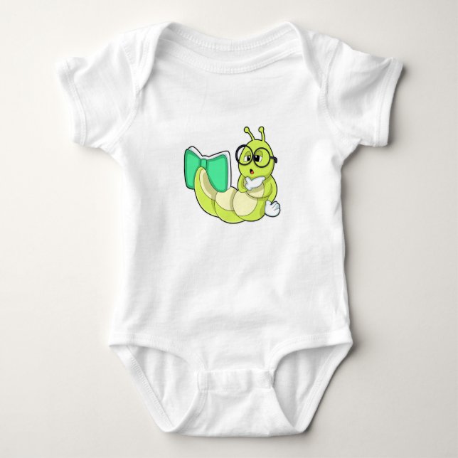 Caterpillar with Book Baby Bodysuit (Front)