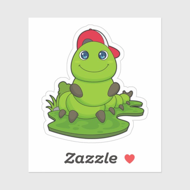 Caterpillar with Cap Sticker (Sheet)