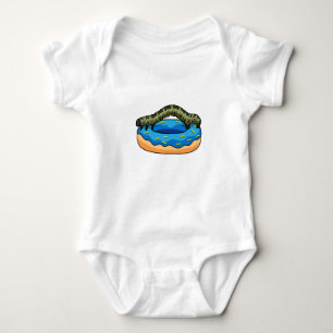 Caterpillar with Donut Baby Bodysuit