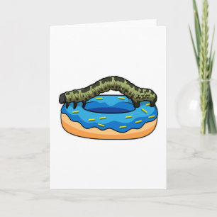 Caterpillar with Donut Card