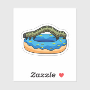 Caterpillar with Donut Sticker