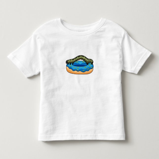 Caterpillar with Donut Toddler T-shirt (Front)