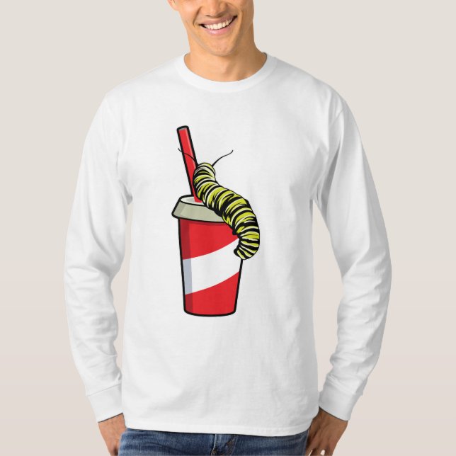 Caterpillar with Drink T-Shirt (Front)