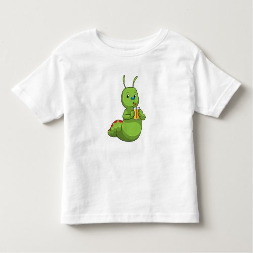 Caterpillar with Glass of Orange juice Toddler T_shirt