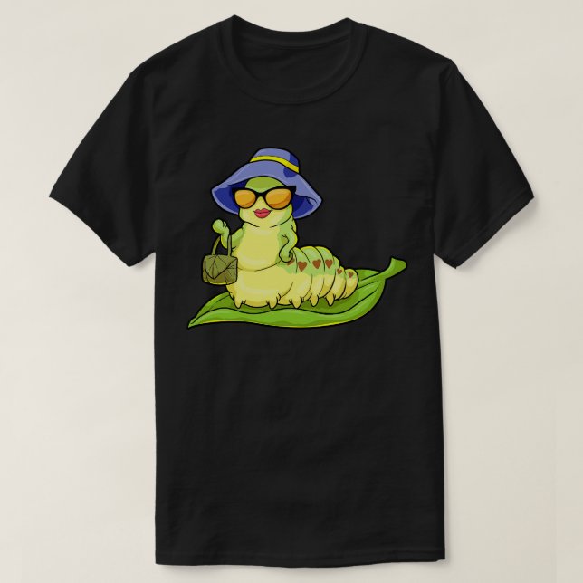 Caterpillar with Ladies Glamor Handbag Sunglasses T-Shirt (Design Front)