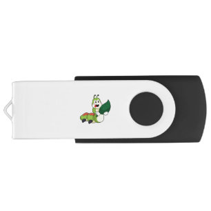 Caterpillar with Leaf Flash Drive