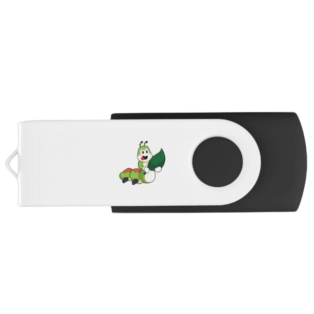 Caterpillar with Leaf Flash Drive (Back)