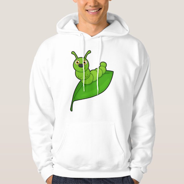 Caterpillar with Leaf Hoodie (Front)
