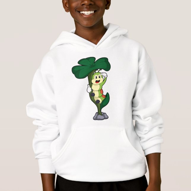 Caterpillar with Leaf Hoodie (Front)