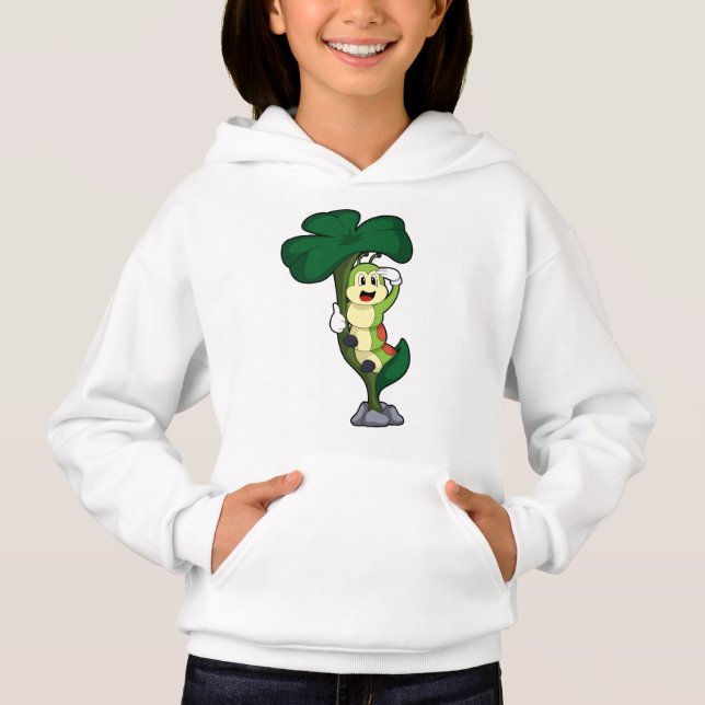Caterpillar with Leaf Hoodie (Front)