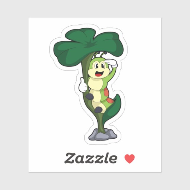 Caterpillar with Leaf Sticker (Sheet)