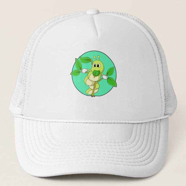 Caterpillar with Leaf Trucker Hat (Front)