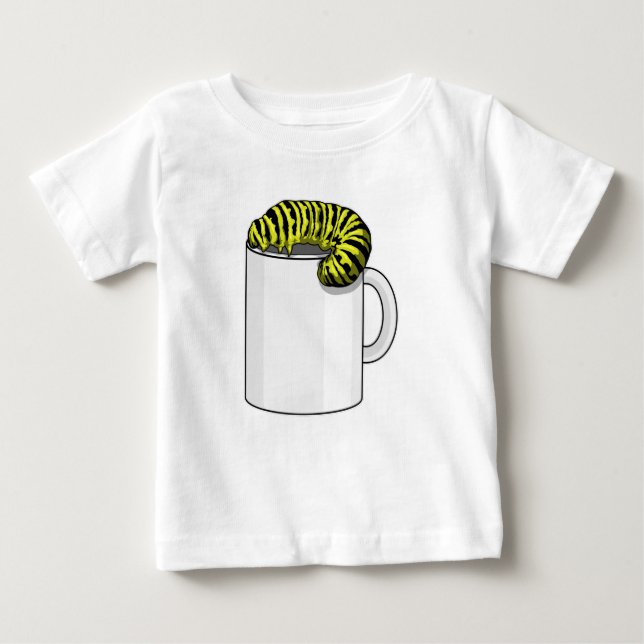 Caterpillar with Mug Baby T-Shirt (Front)