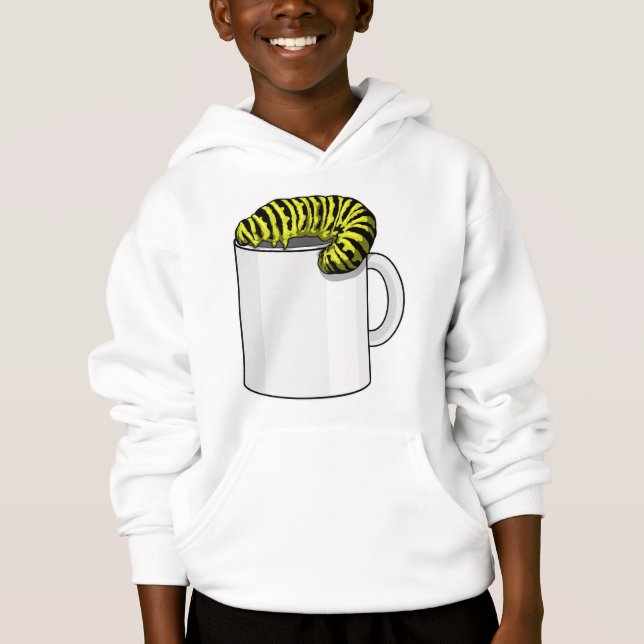 Caterpillar with Mug Hoodie (Front)