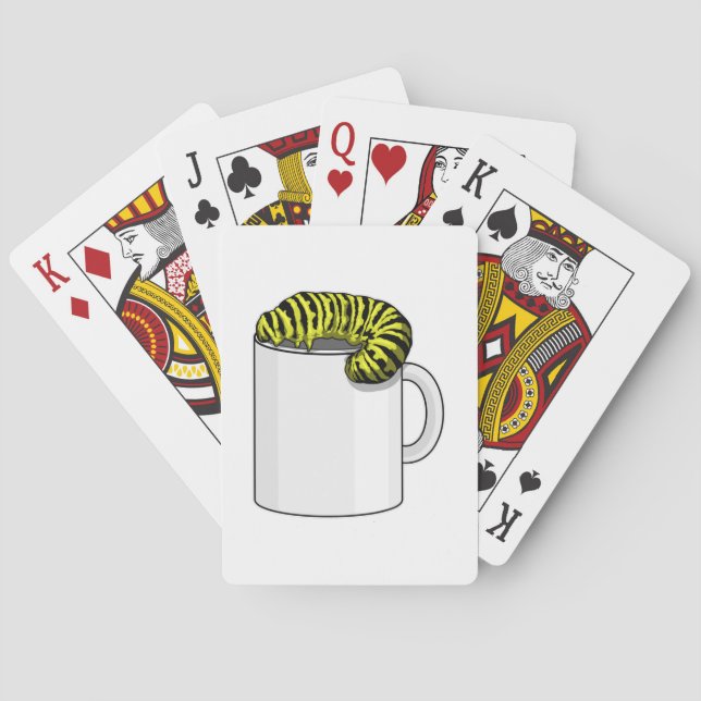 Caterpillar with Mug Poker Cards (Back)