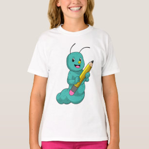 Caterpillar with Pencil T-Shirt