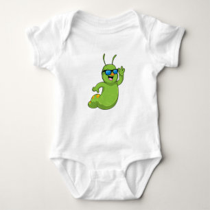 Caterpillar with Sunglasses Baby Bodysuit