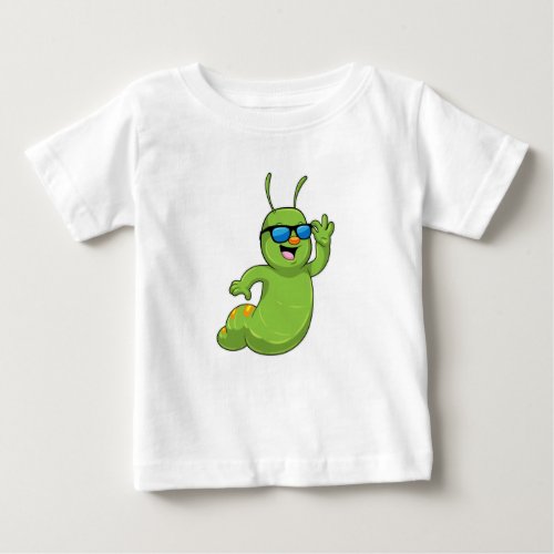 Caterpillar with Sunglasses Baby T_Shirt