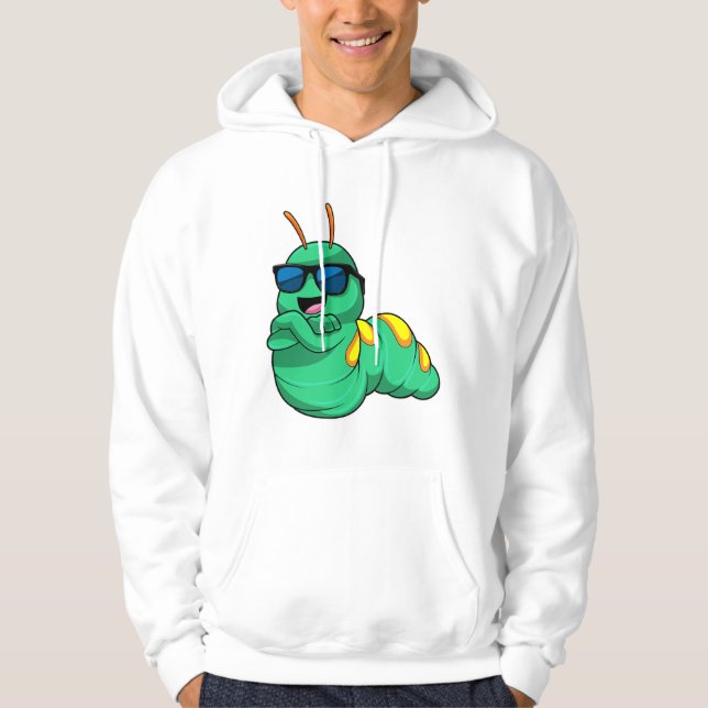 Caterpillar with Sunglasses Hoodie (Front)
