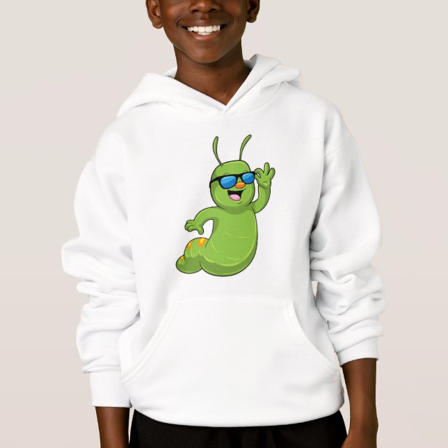 Caterpillar with Sunglasses Hoodie (Front)