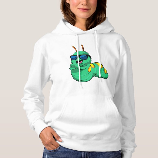 Caterpillar with Sunglasses Hoodie (Front)