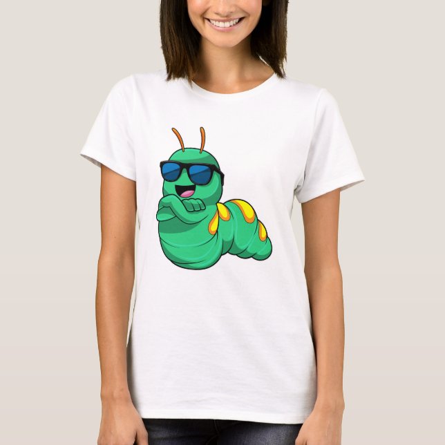 Caterpillar with Sunglasses T-Shirt (Front)