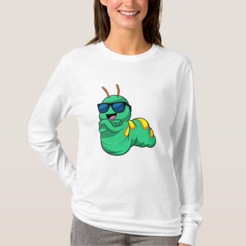 Caterpillar with Sunglasses T_Shirt