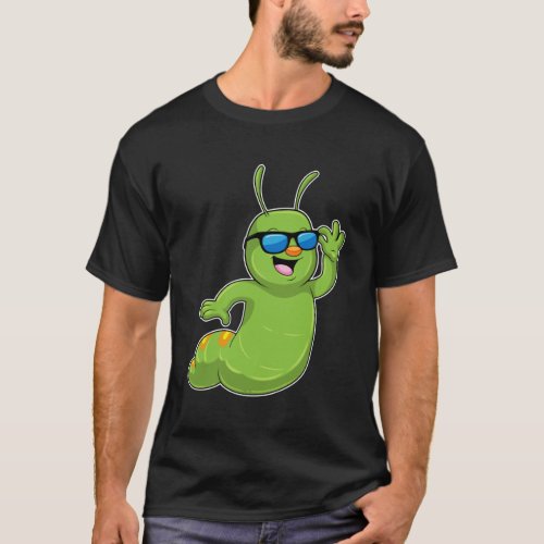 Caterpillar with Sunglasses T_Shirt