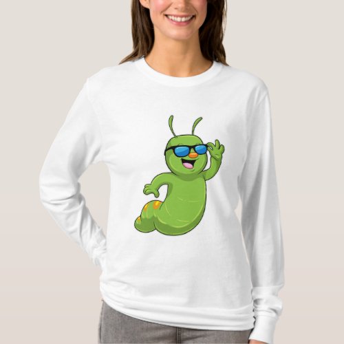 Caterpillar with Sunglasses T_Shirt