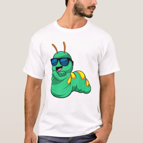 Caterpillar with Sunglasses T_Shirt