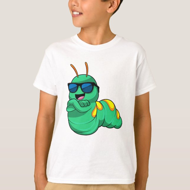 Caterpillar with Sunglasses T-Shirt (Front)