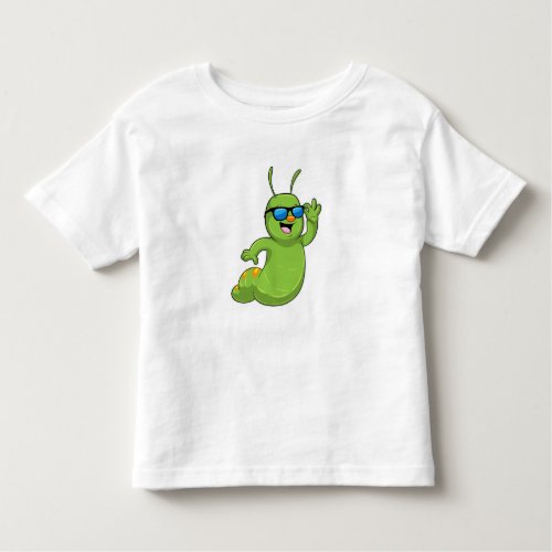 Caterpillar with Sunglasses Toddler T_shirt