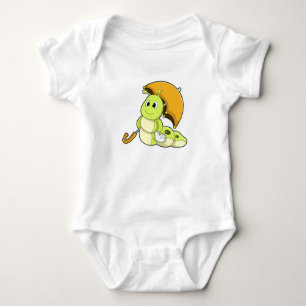 Caterpillar with Umbrella Baby Bodysuit