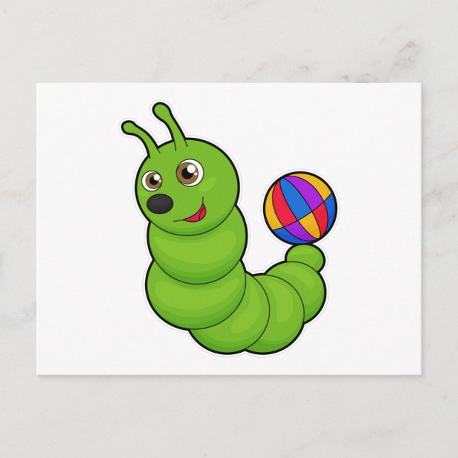 Caterpillar with Water polo Postcard (Front)