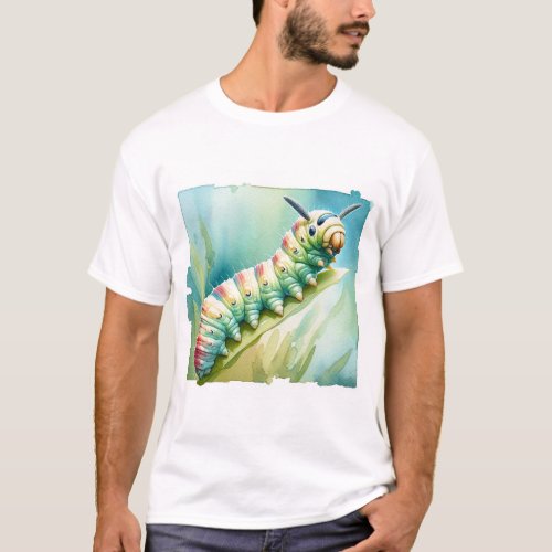 Caterpillars Course REF134 _ Watercolor T_Shirt