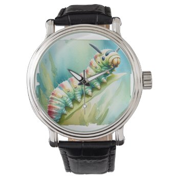 Caterpillar's Course Ref134 - Watercolor Watch by JohnPintow at Zazzle