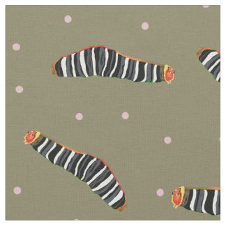 Caterpillars & Dots Fabric