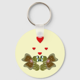 Caterpillars love keychain