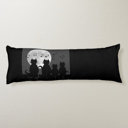 caterwauling by moonlight body pillow