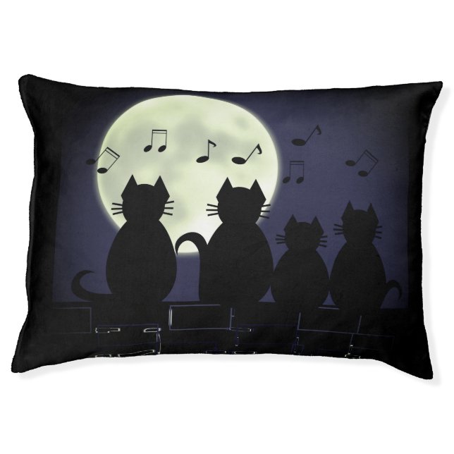 caterwauling ,Cats in the moonlight. Pet Bed (Front)