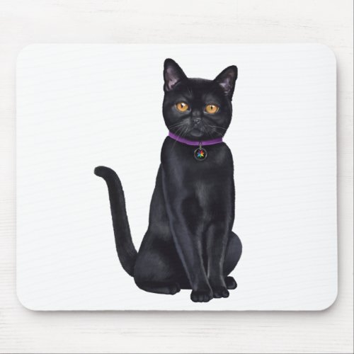 CatFans _ Bombay Black Cat Mouse Pad
