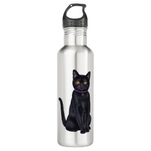 CatFans - Bombay Black Cat Stainless Steel Water Bottle